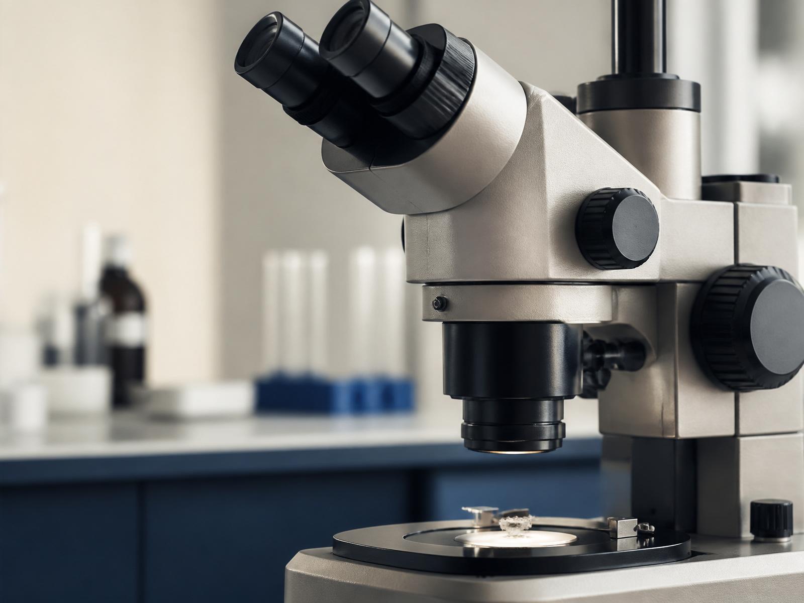 Stereo comparison microscope in a forensic laboratory